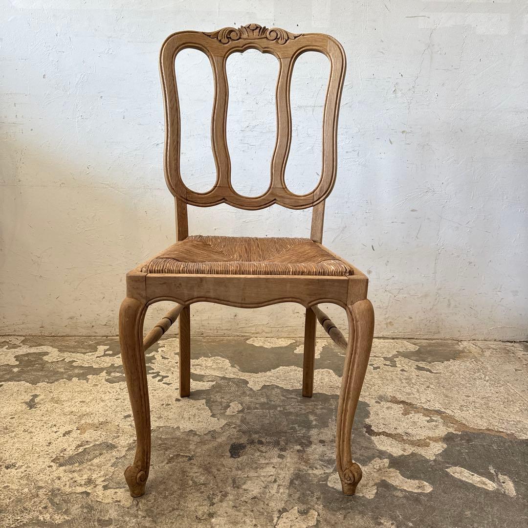 ビンテージ ダイニング藁チェア カフェチェア 剥離 no3 - メルカリ