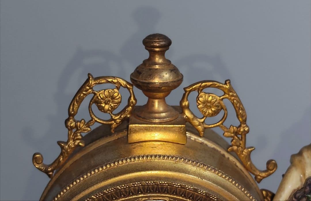 機械式 アートクロック アンティーク 置時計 4.7kg ヨーロピアン 訳有