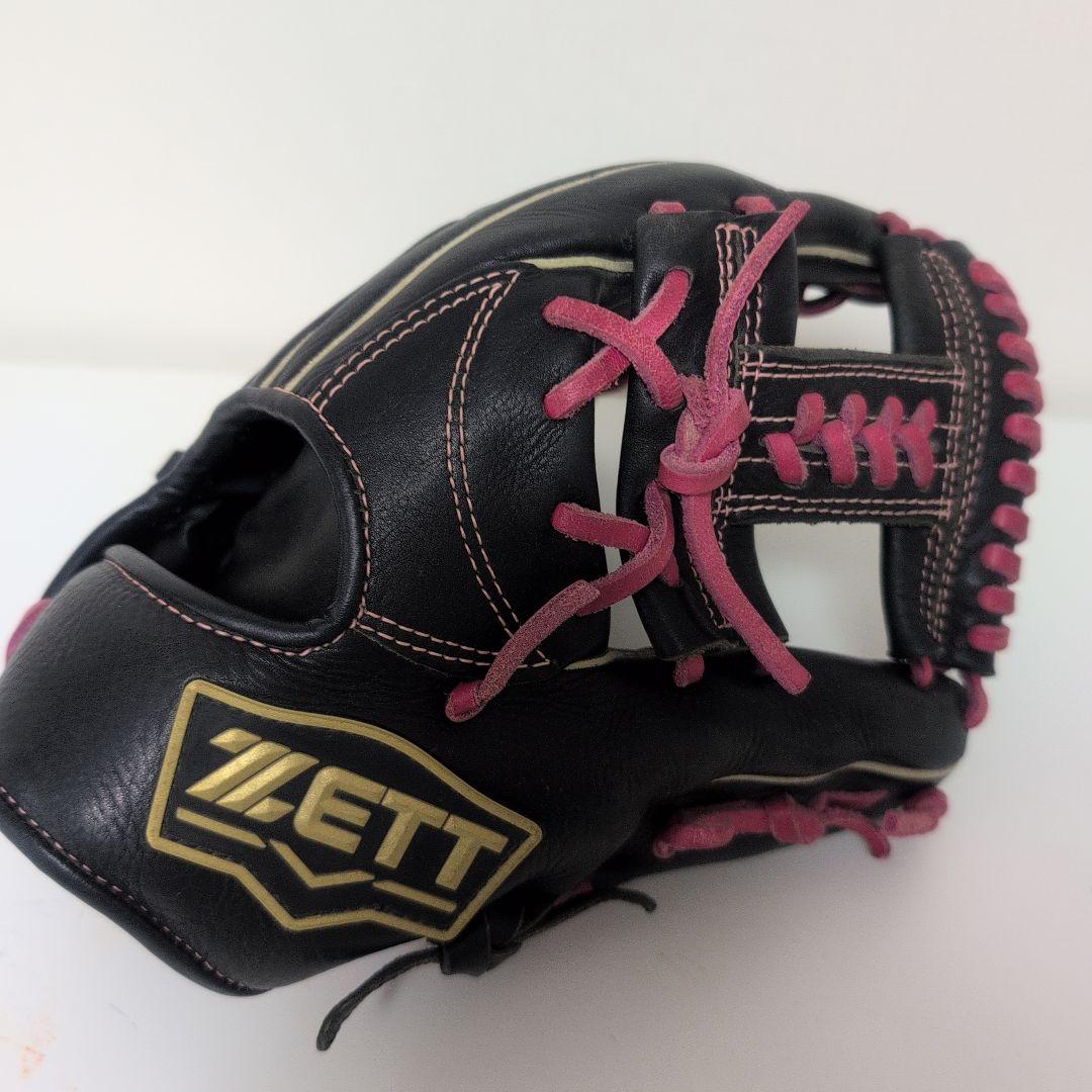 子供用 ZETT 野球グローブ 黒/ピンク - メルカリ