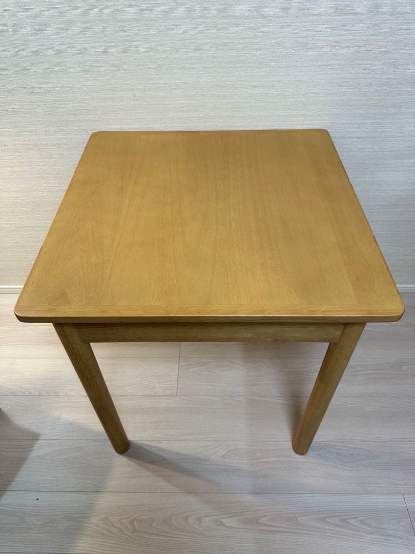 無印良品 木製テーブル 70×70cm ラバーウッド材 ナチュラル