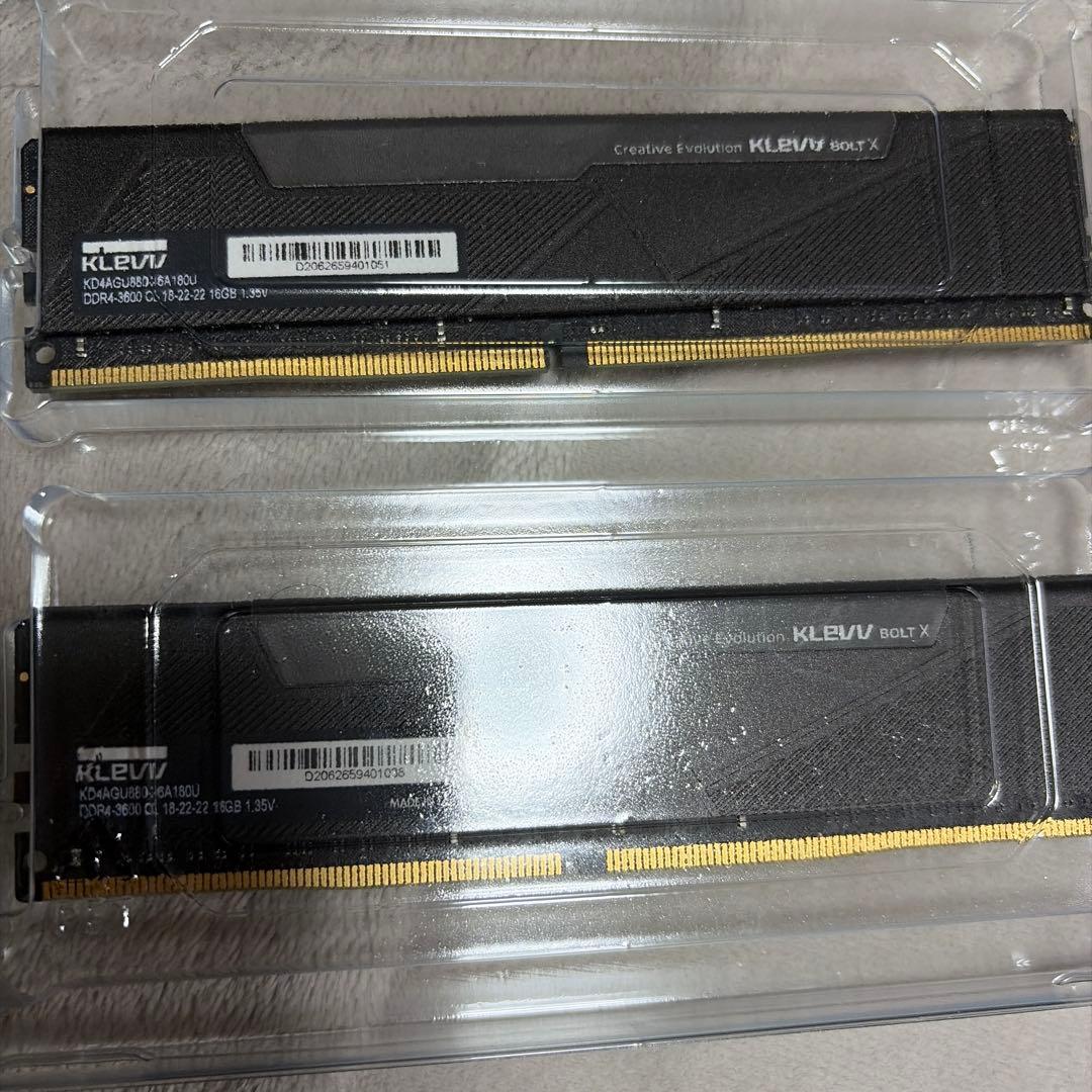 KLEVV BOLT X DDR4 16GB*2(32gb) 3600 - メルカリ