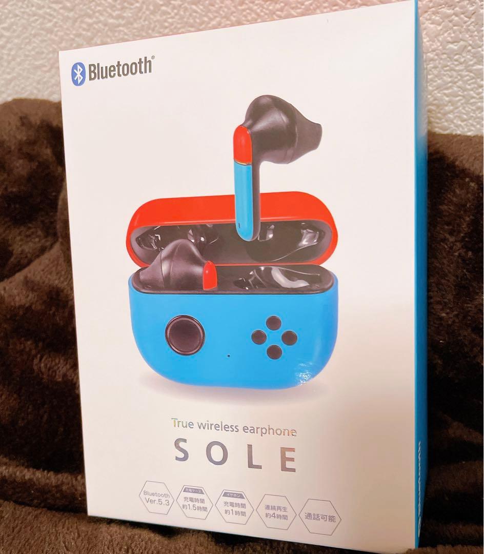 最終値下げ ワイヤレスイヤホン SOLEレッド&ブルー 匿名発送 - メルカリ