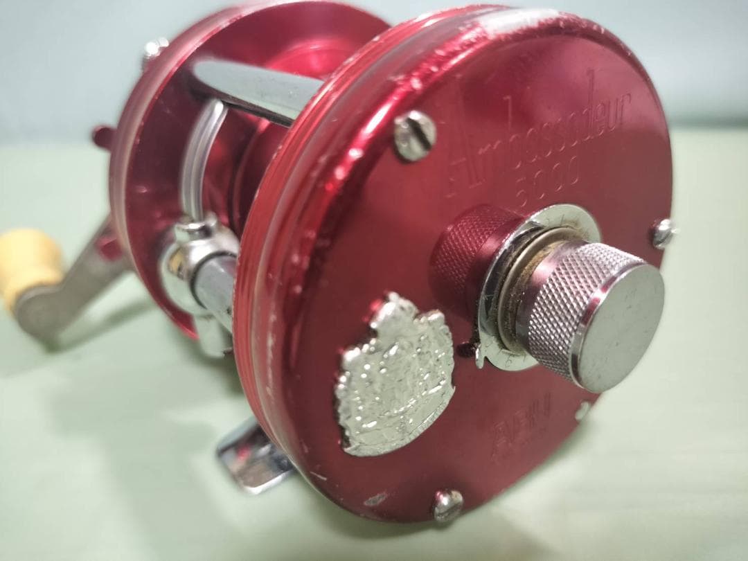 ★アブガルシア　アンバサダー 5０００　ビンテージ　リール レッド アブガルシア アンバサダー5000 ビンテージ リール abu レッド 723274