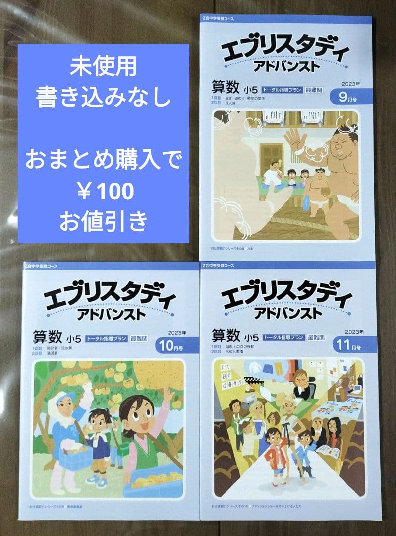 z会 小5 算数 エブリスタディ アドバンスト トータル指導プラン 最難関