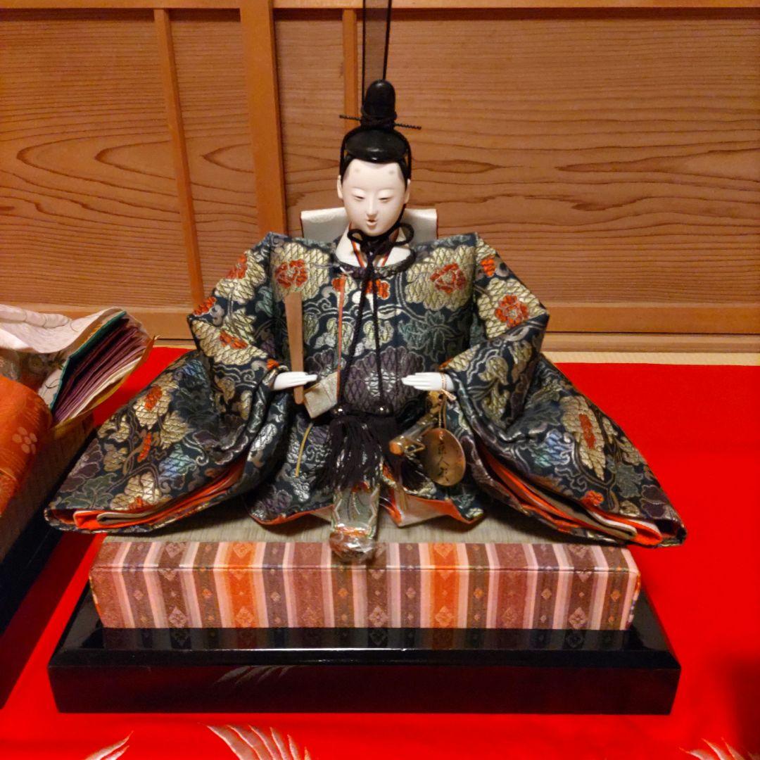 慶雲作 京雛 親王揃い 正絹本仕立十二単衣 台座・毛氈付 - メルカリ