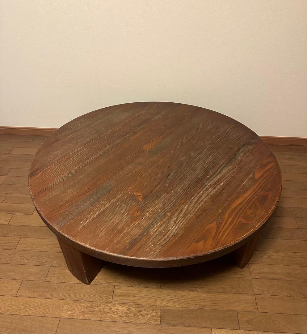 円卓 ちゃぶ台ローテーブル　直接引取り限定 8日+5% テーブル ちゃぶ台 リビングテーブル センターテーブル 110 cm