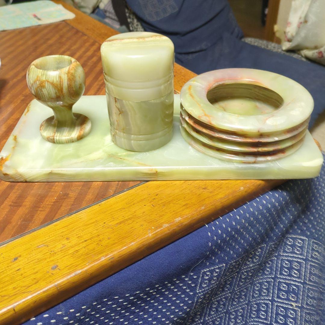 オニキス製灰皿セット大理石製 - メルカリ