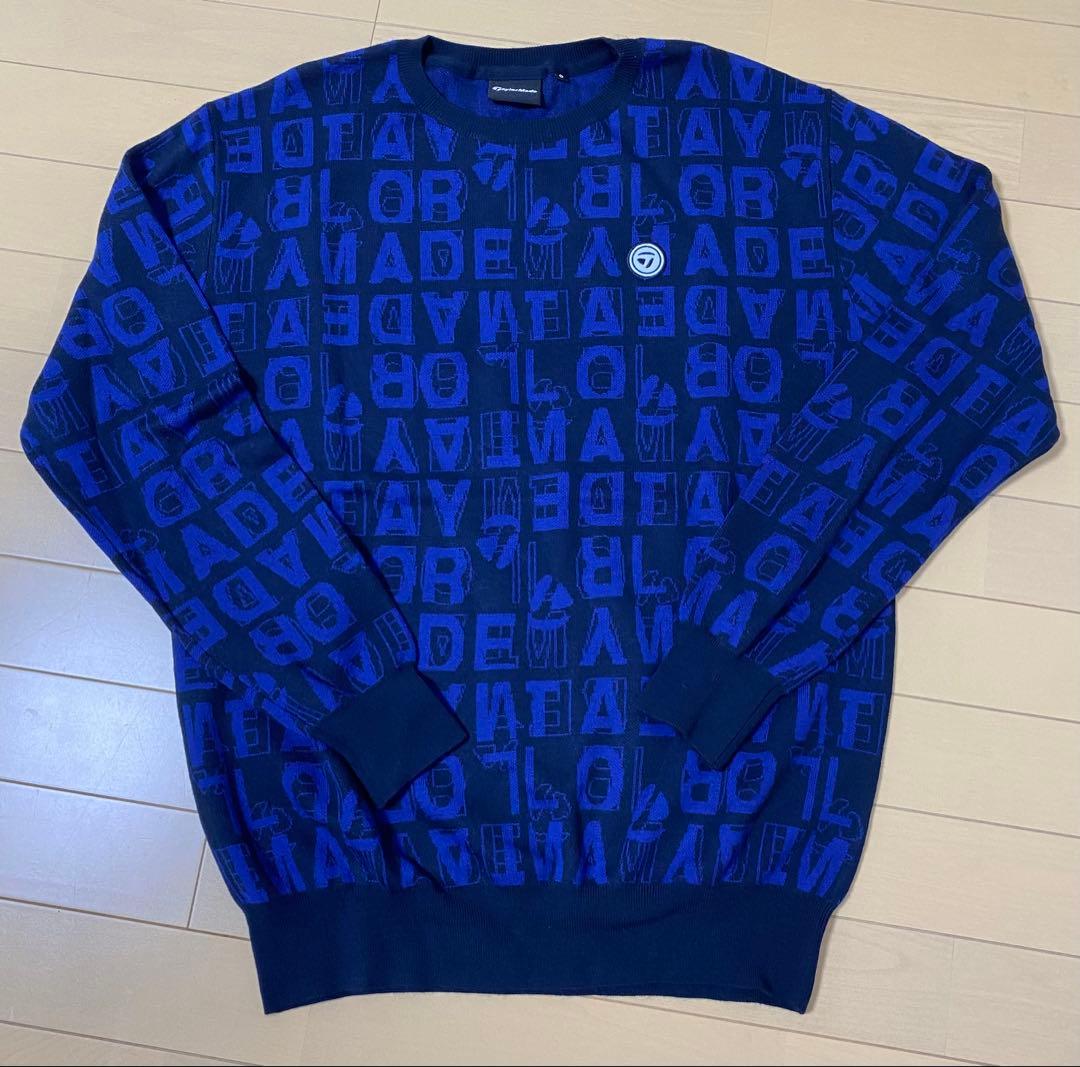 【美品】テーラーメイド セーター ゴルフウェア TAYLOR MADE テーラーメイド ニットセーター ブラック系 L ゴルフ