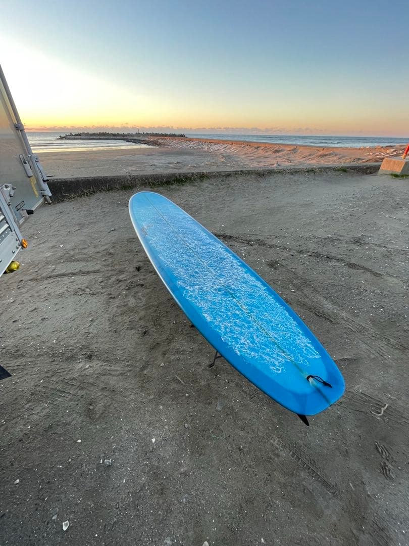 青ロングボード 1フィン 良好 10ft ノーズライティング可能
