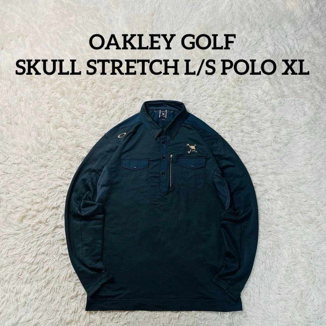 メンズウェア OAKLEY GOLF SKULL STRETCH L/S POLO XL OAKLEY（オークリー） シャツ SKULL ICE SMASH SHIRT ゴルフウェア