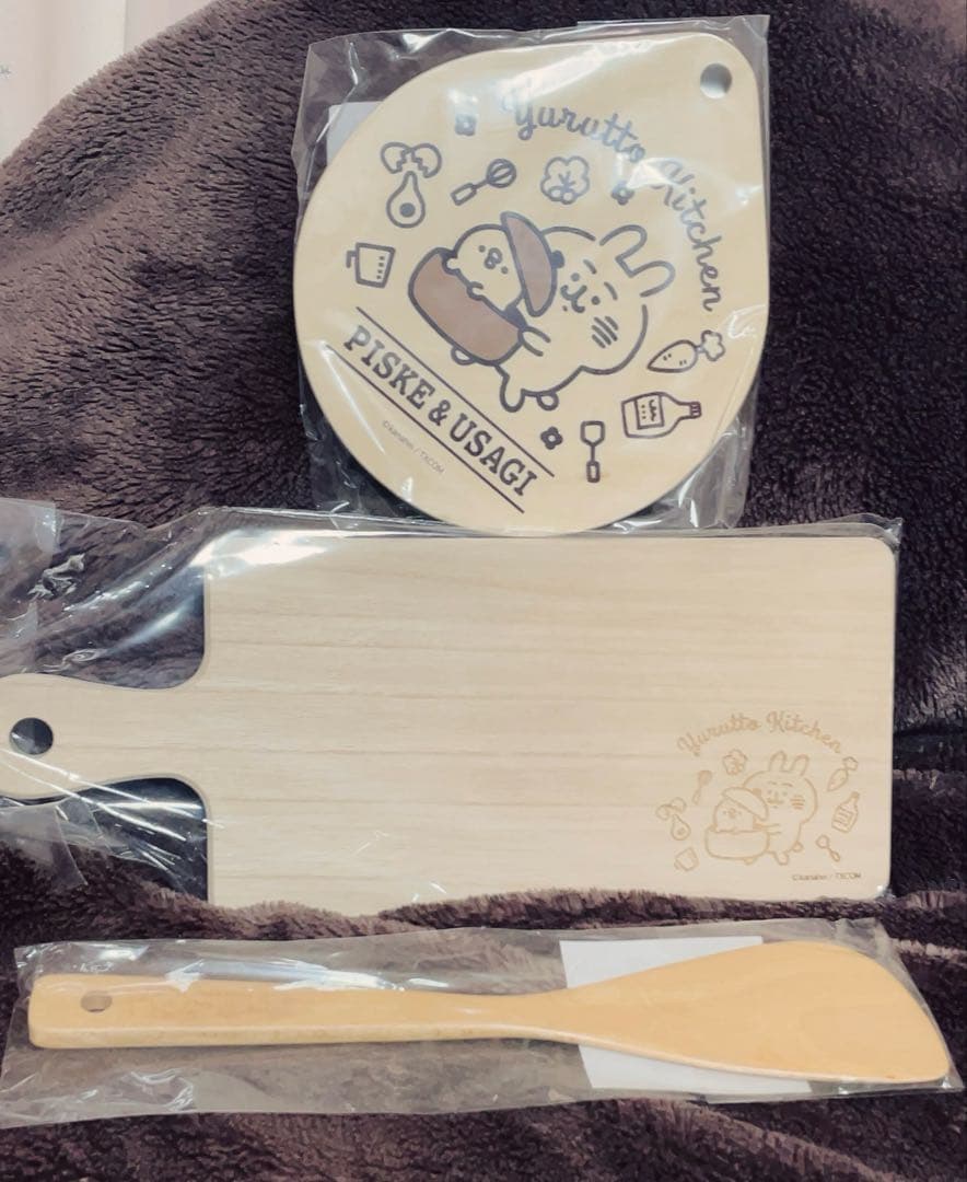 カナヘイゆるっとキッチンPISKE & USAGI 木べら まな板 鍋敷きセット