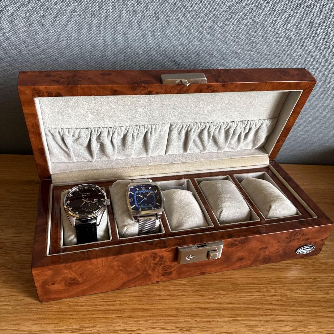 LUHW ローテンシュラガー腕時計 5本収納 鍵付きケース 木製 ウッド