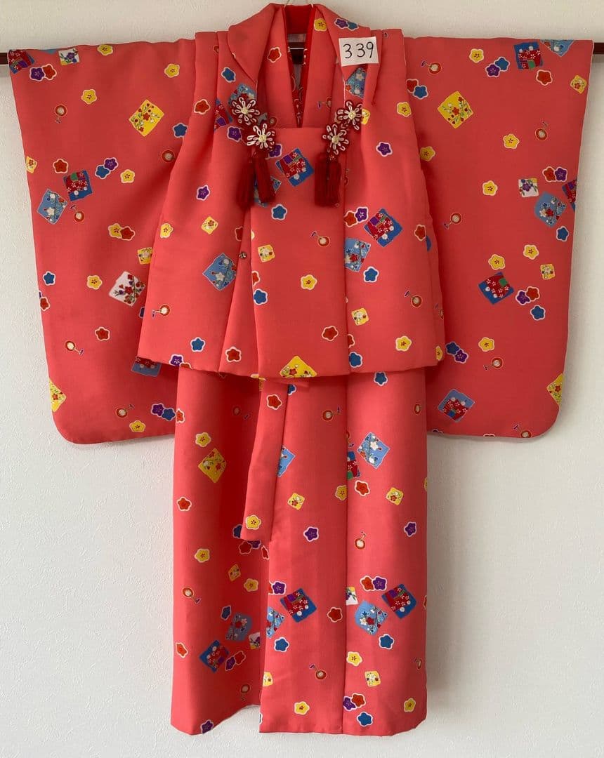 No.339子供着物3点セット被布、着物、襦袢付き3歳用です。 楽天市場】＼スーパーセール／ ☆4.5【ランキング1位受賞】 七五三