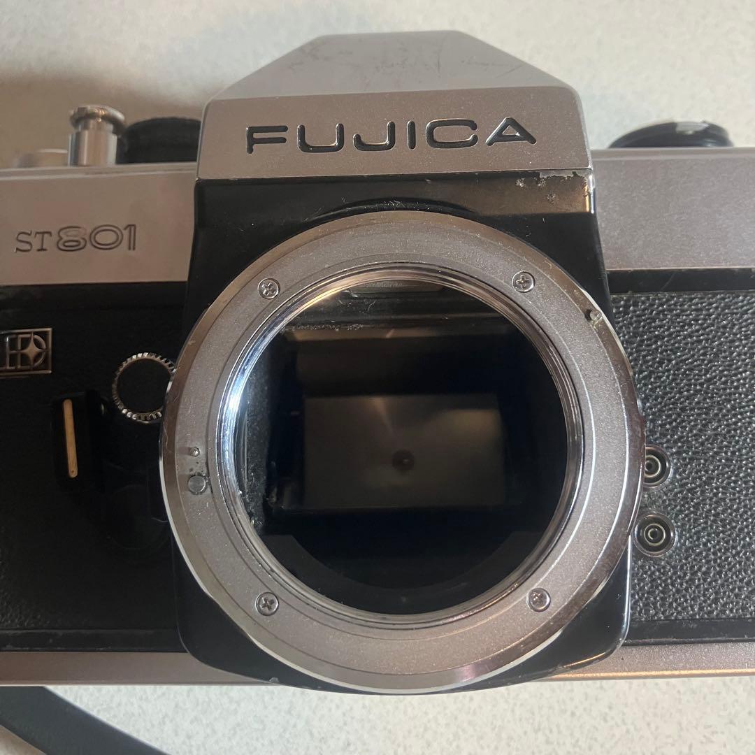 FUJICA 一眼レフフィルムカメラ ST801 + 望遠レンズ + ストロボ - メルカリ