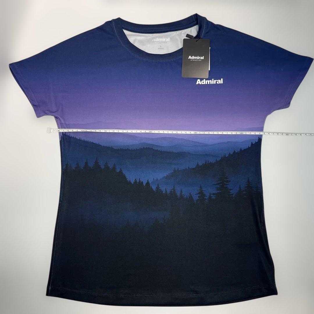 Admiral グラデーション風景Tシャツ 最新2025秋冬モデル Lサイズ