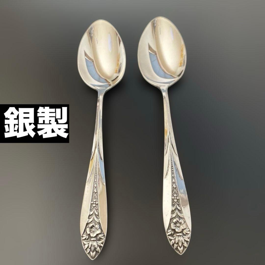 銀製 花柄スプーン 純銀 アンティークスプーン 日本 製 銀製 花柄 スプーン 純銀 アンティーク スプーン 日本製 - メルカリ