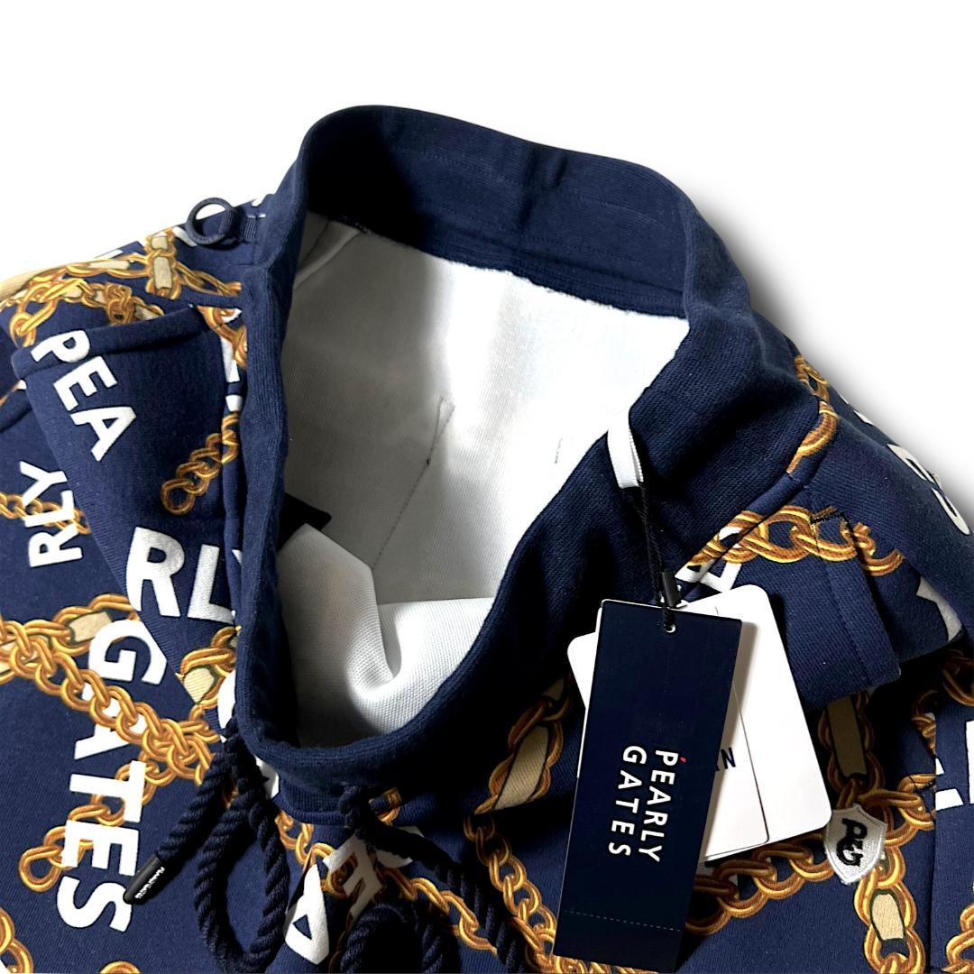 定価63,800円 0 パーリーゲイツ チェーンロゴ柄 セットアップ 上下