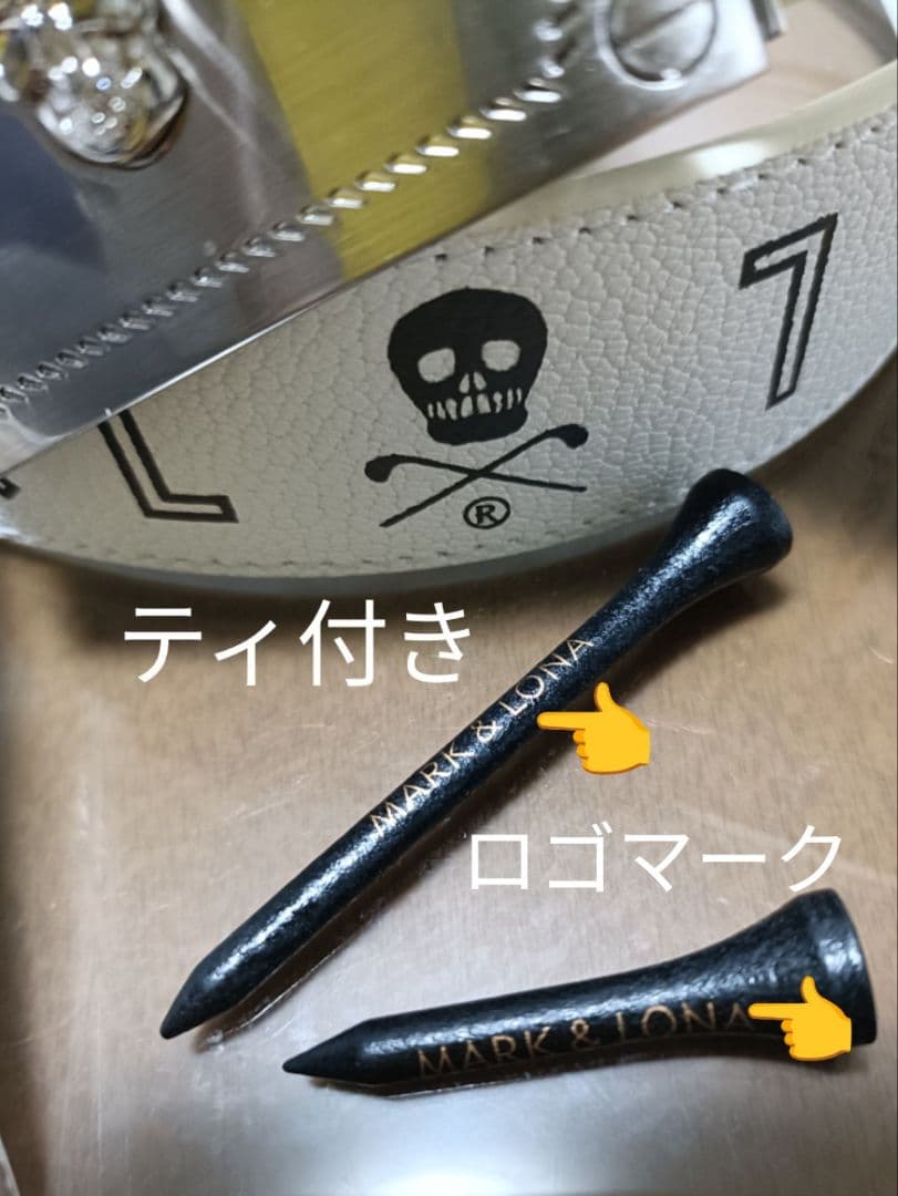 MARK&LONA マークアンドロナ ゴルフベルトスカル ホワイト新品未使用