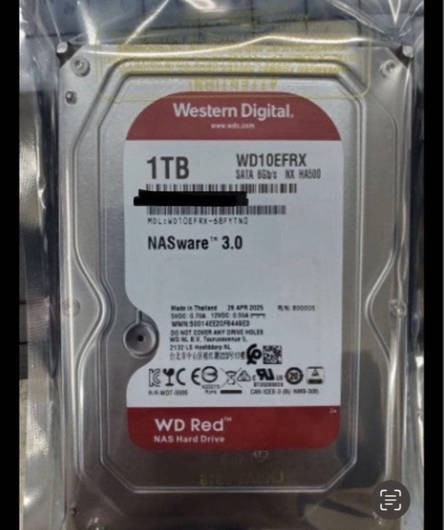 WD10EFRX新品未開封1TB⭐︎HDD NAS - メルカリ