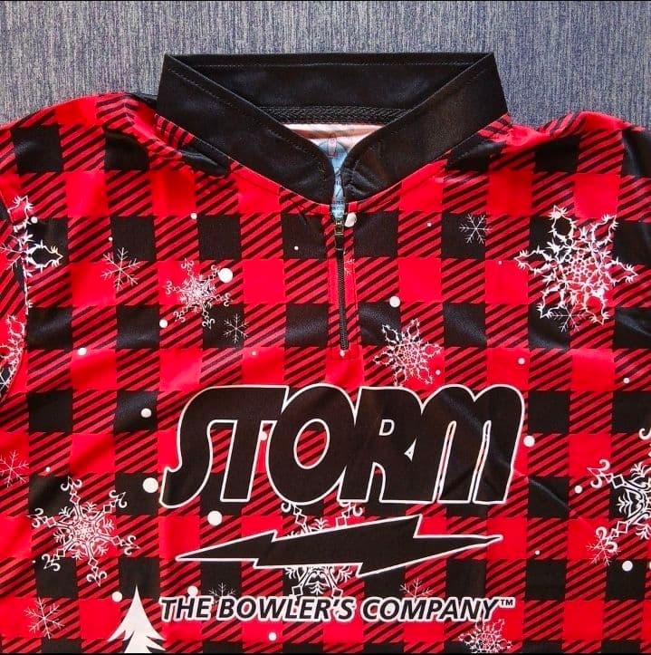 新品✨STORM【日本サイズXL】レッド トナカイ 雪 チェック ボウリング