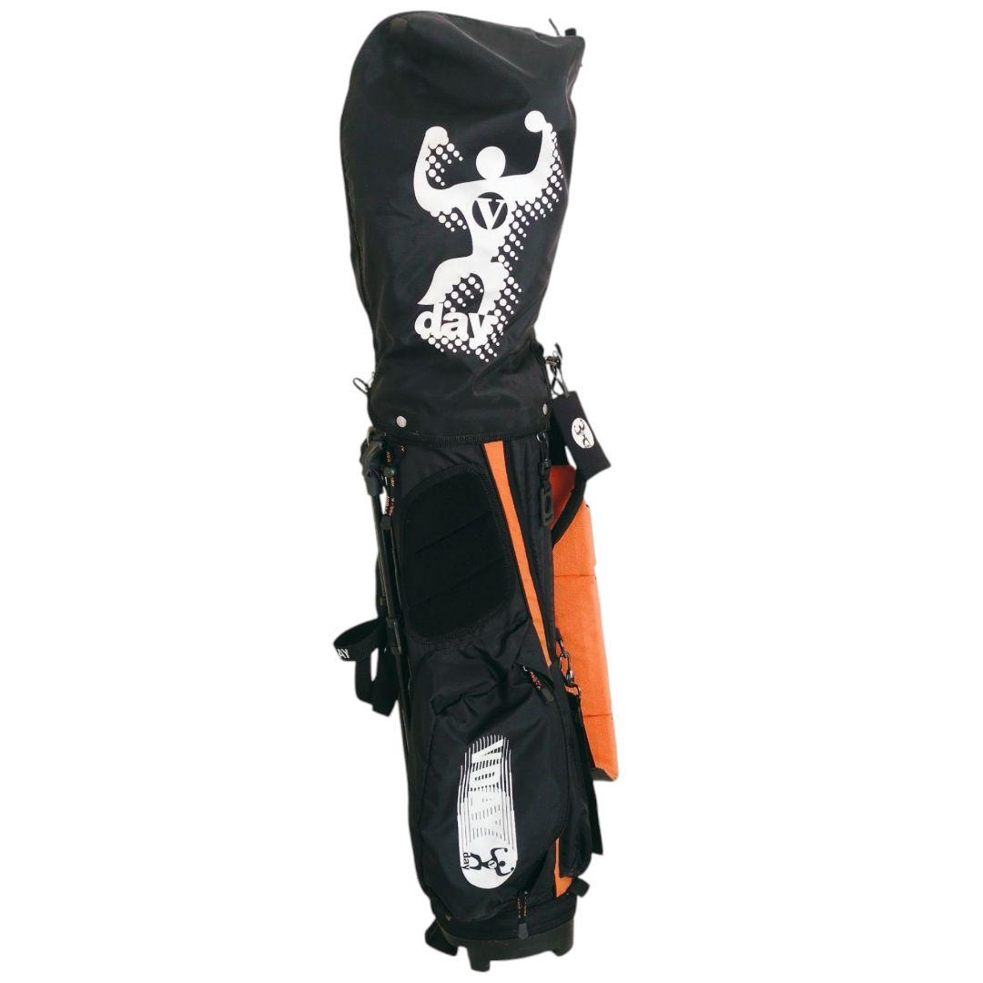 VDAY ゴルフバッグ・キャディバッグ スタンド 黒・オレンジ最