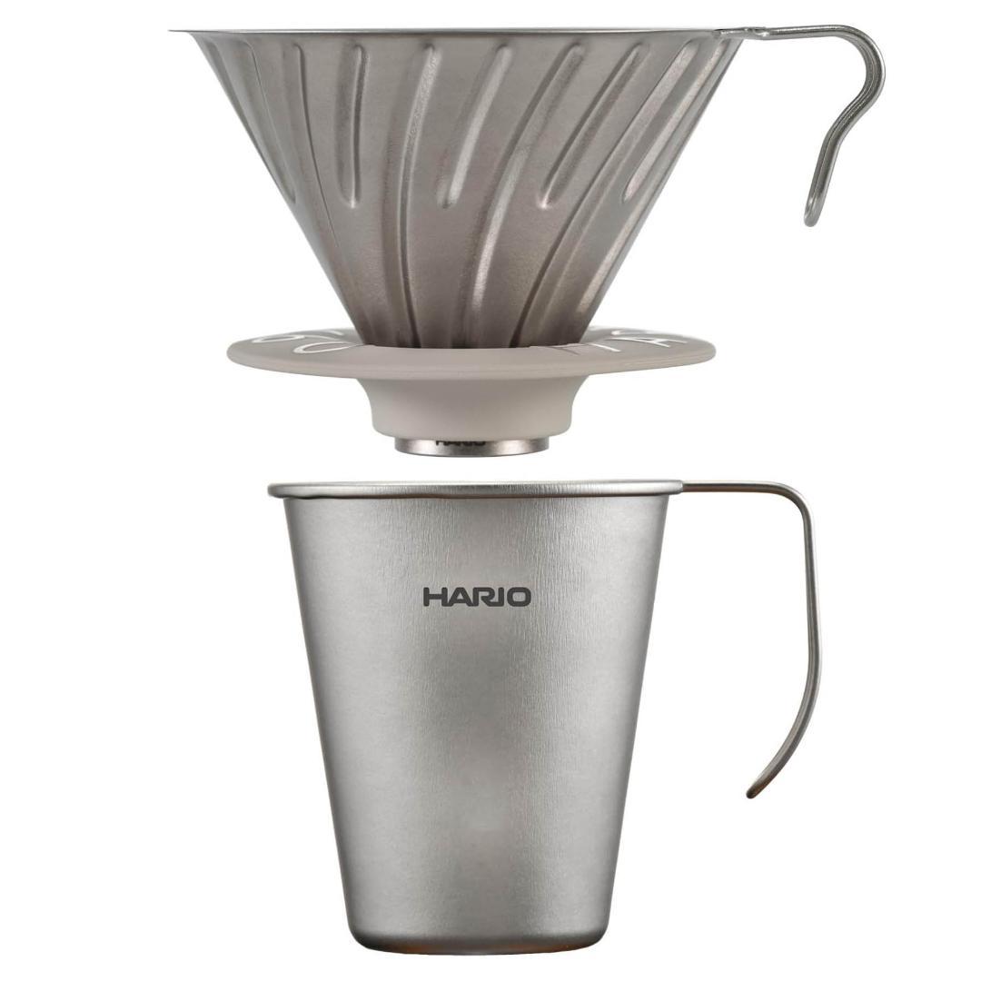 HARIO V60 チタンドリッパー 1~4杯用 + チタンマグ350mlセット - メルカリ