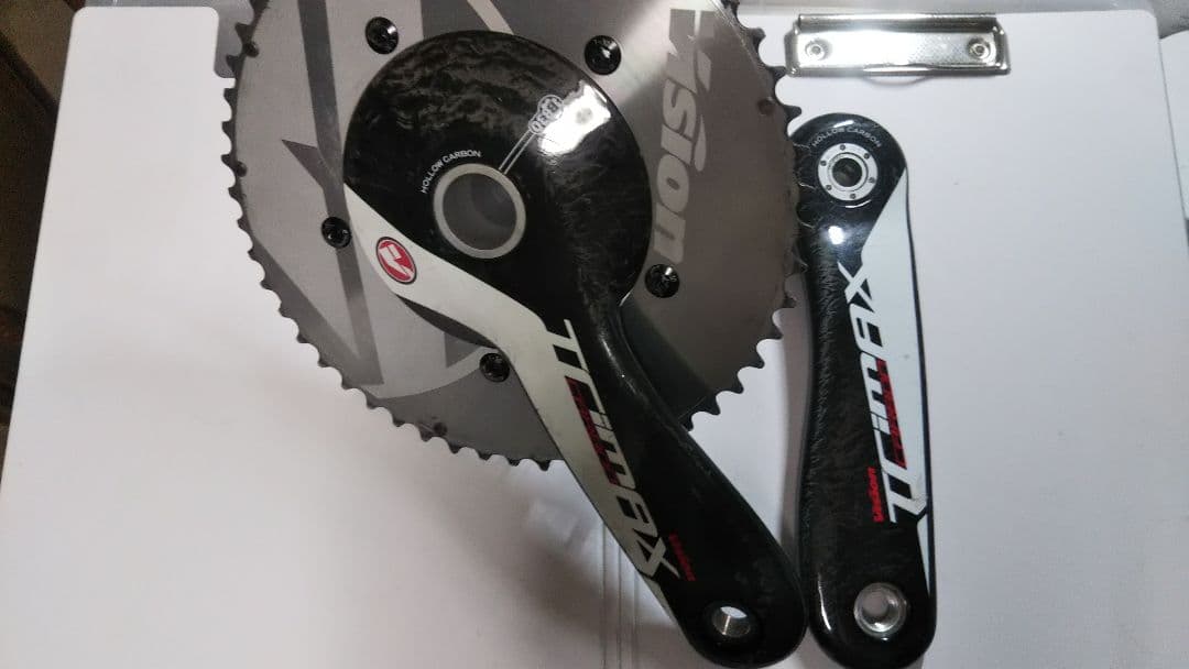 ヴィジョン トライマックス カーボン クランク Amazon | Vision 39/53T Trimax TT カーボンクランクセット(175mm