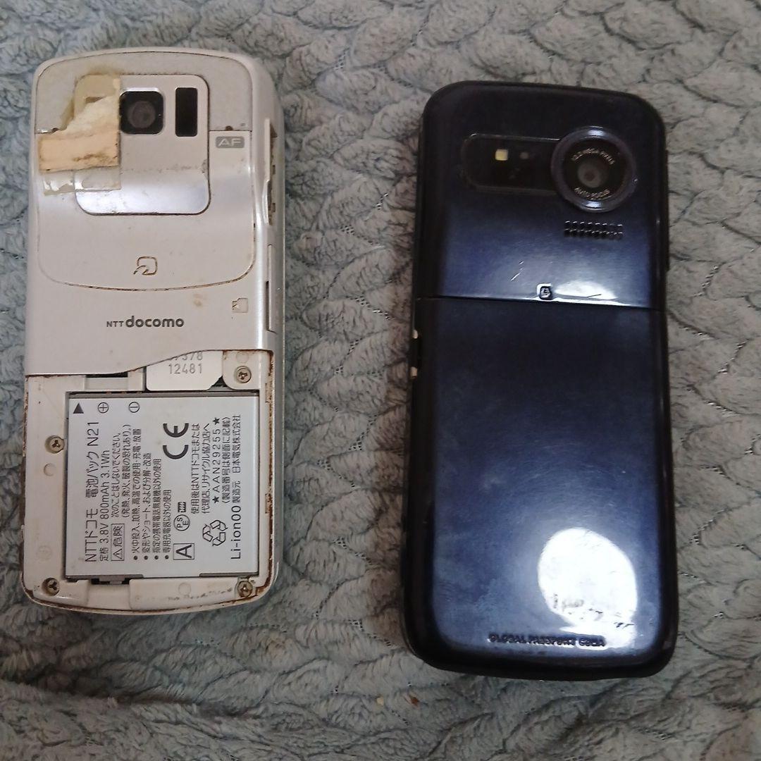 レトロ ジャンク au 202KとNTT docomo 携帯電話本体 2台セット - メルカリ