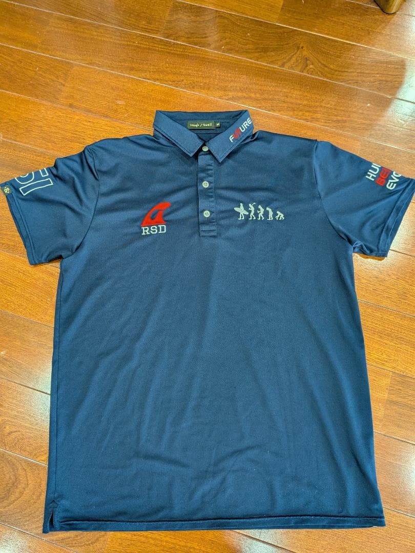 ラフ アンド スウェル 半袖 ポロシャツ 紺 ROUGH AND SWELL - メルカリ