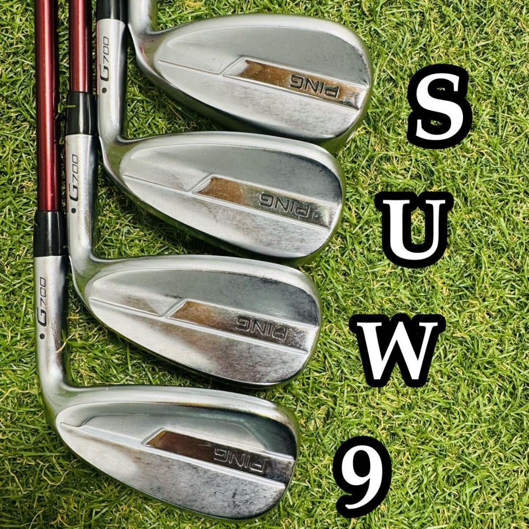 良品】初心者推奨 ピン G700 黒ドット メンズアイアンセット 7本 R