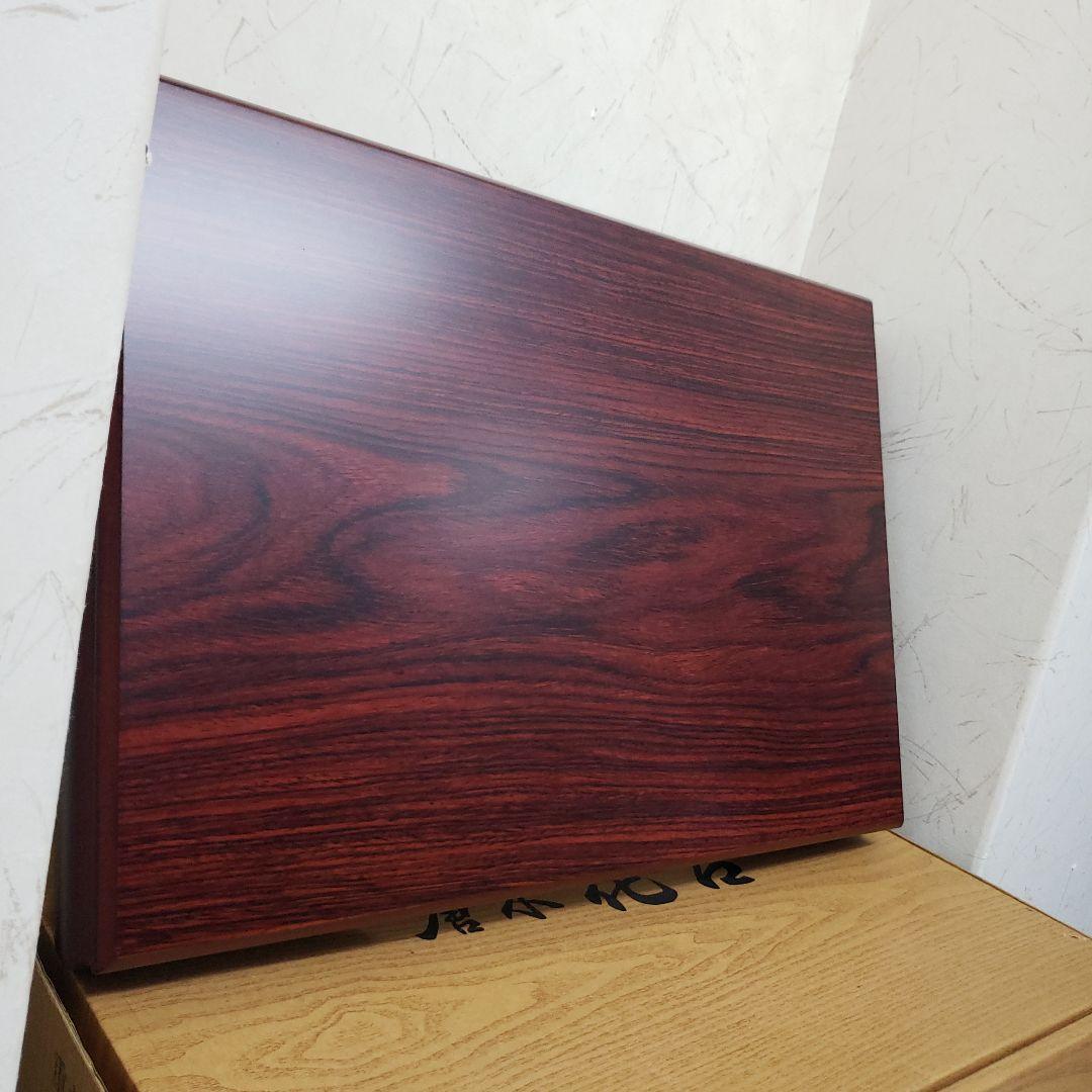 蔵出し特価 紫檀木製花瓶台 ダークブラウン 四角形48×33×8cm