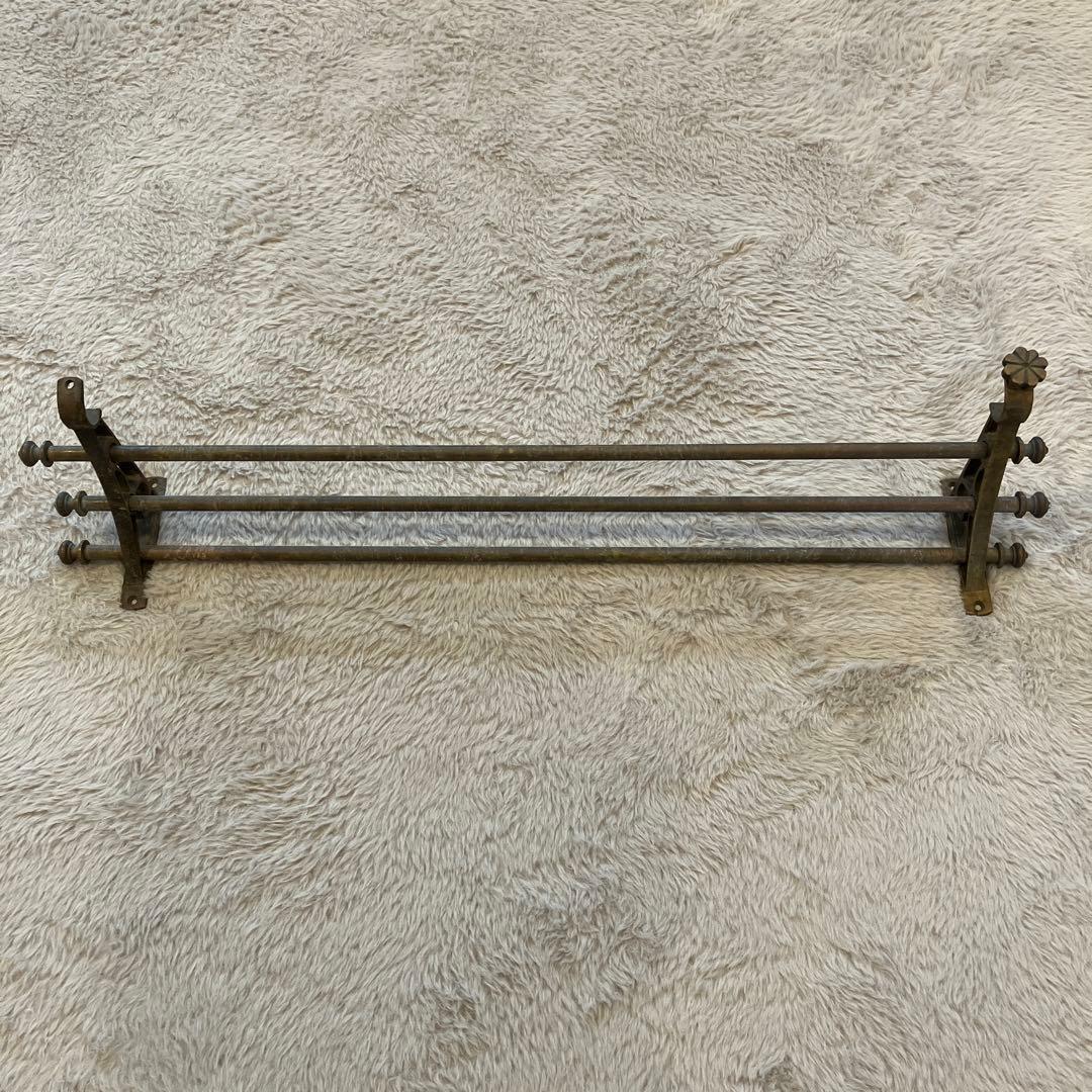 アンティーク　八菊紋　タオル掛け　ビンテージ　明治　タオルハンガー タオルリング アイアン アンティーク タオルハンガー タオル掛け