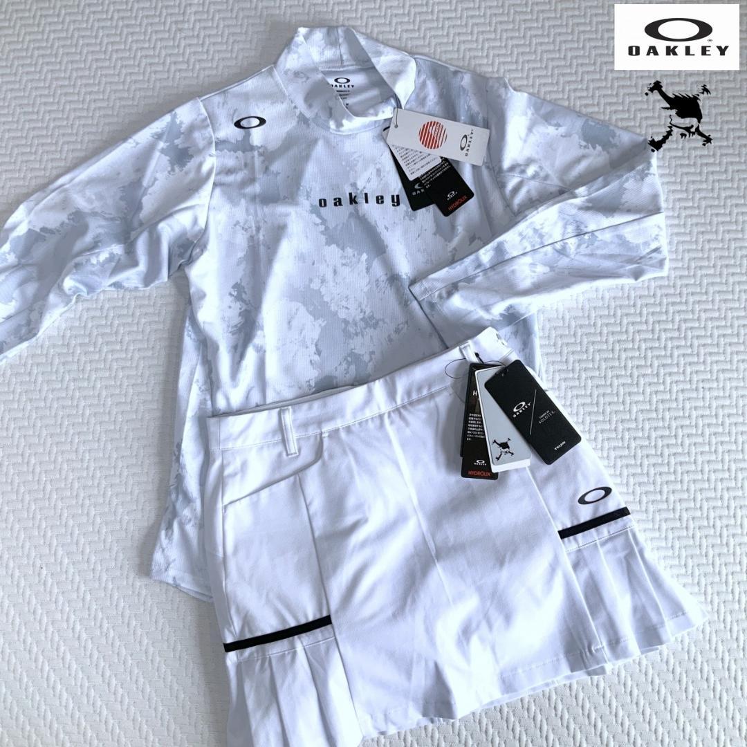 新品オークリーゴルフ【L】春夏セットアップ モック長袖＆スカート