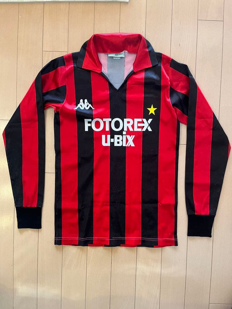 AC MILAN 86-87 ホーム　長袖　ジュニアサイズ ミラン kappa 1986-87 AC Milan Kappa Training L/S Shirt - 8/10 - (M)