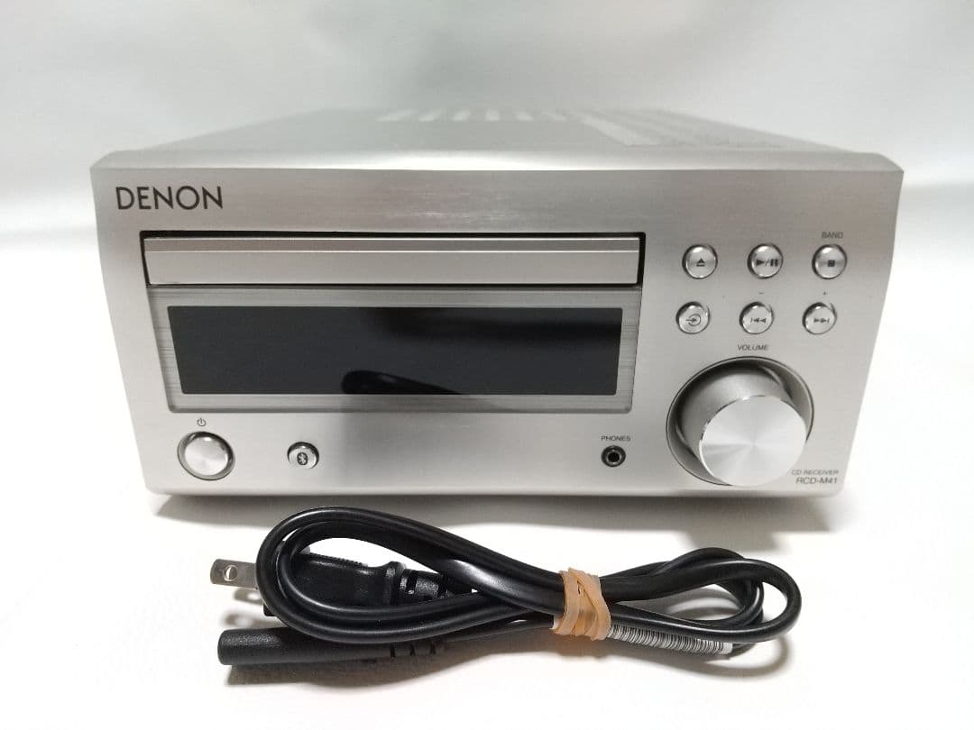 DENON RCD-M41 ミニコンポ シルバー 電源ケーブル付き