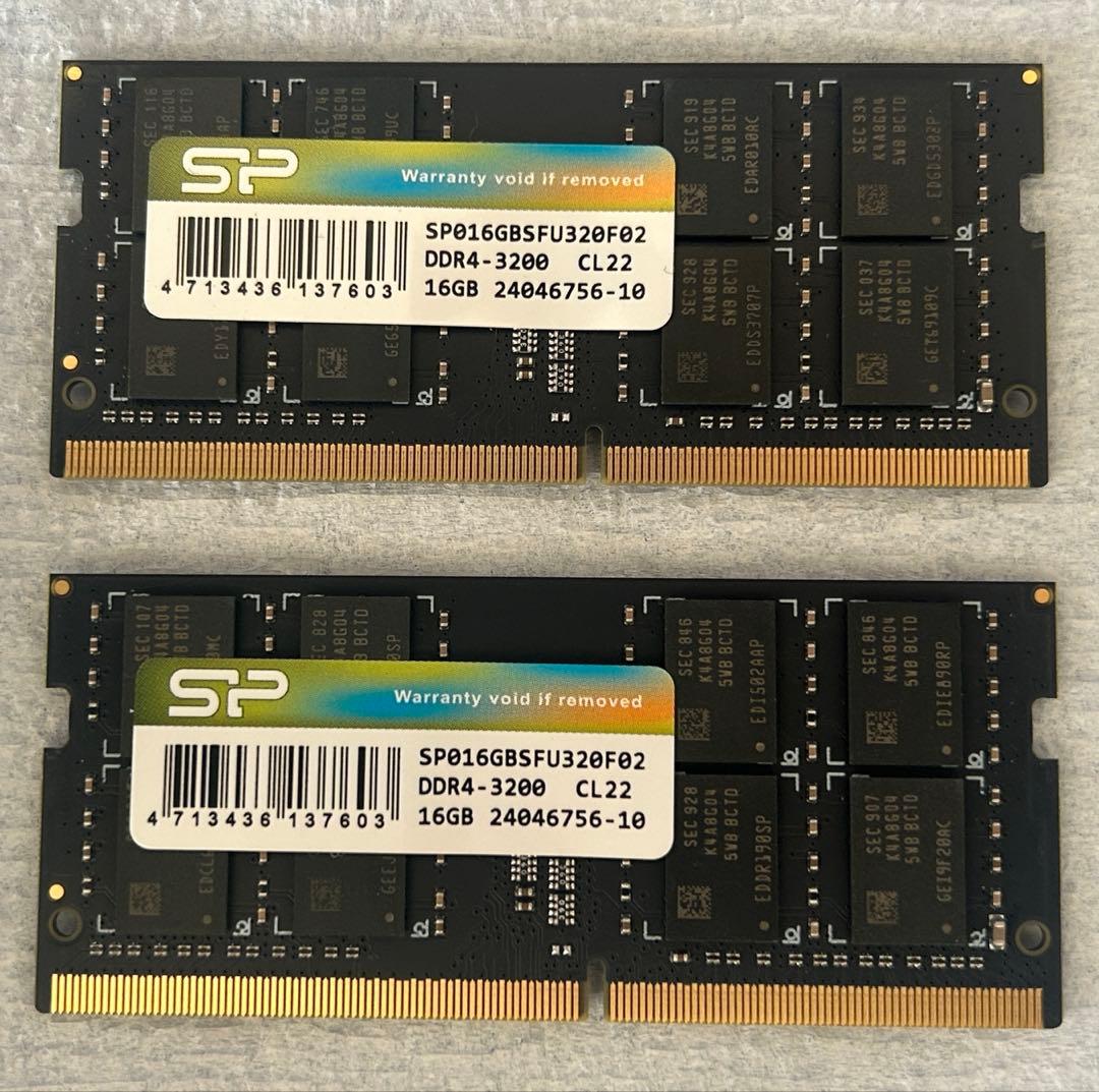 SP DDR4-3200 16GB×2枚 メモリ - メルカリ
