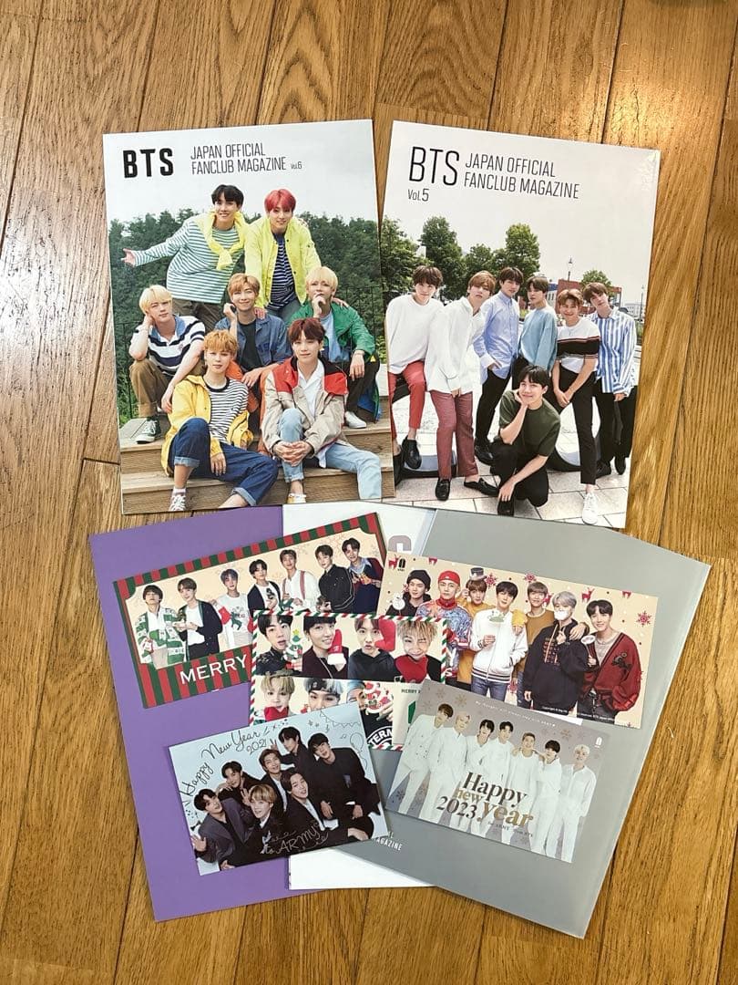 BTS 日本公式ファンクラブ 会報 5冊 クリスマスカード 5枚 - メルカリ