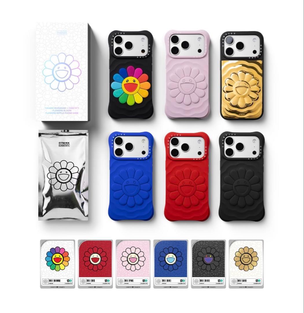 新品/レッド】CASETiFY×村上隆 ウェーブシリコンフラワースマホケース