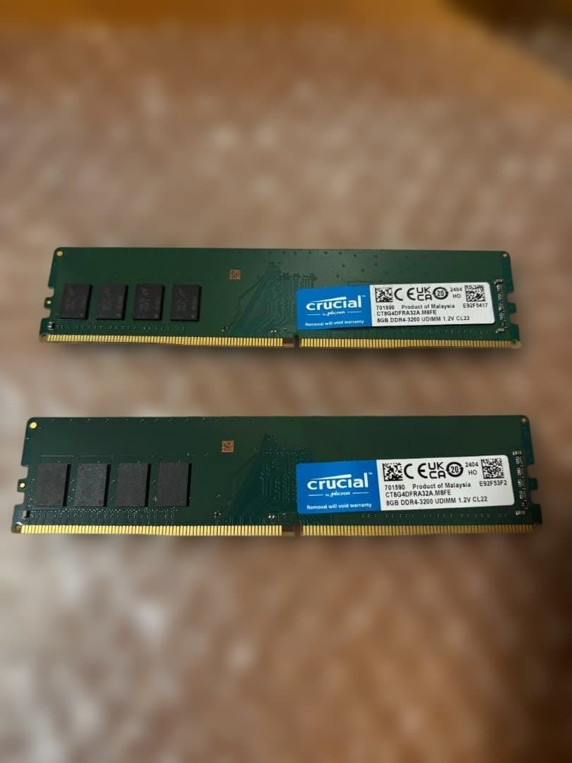 Crucial DDR4 メモリ 3200MHz 2枚セット(8GBx2) - メルカリ