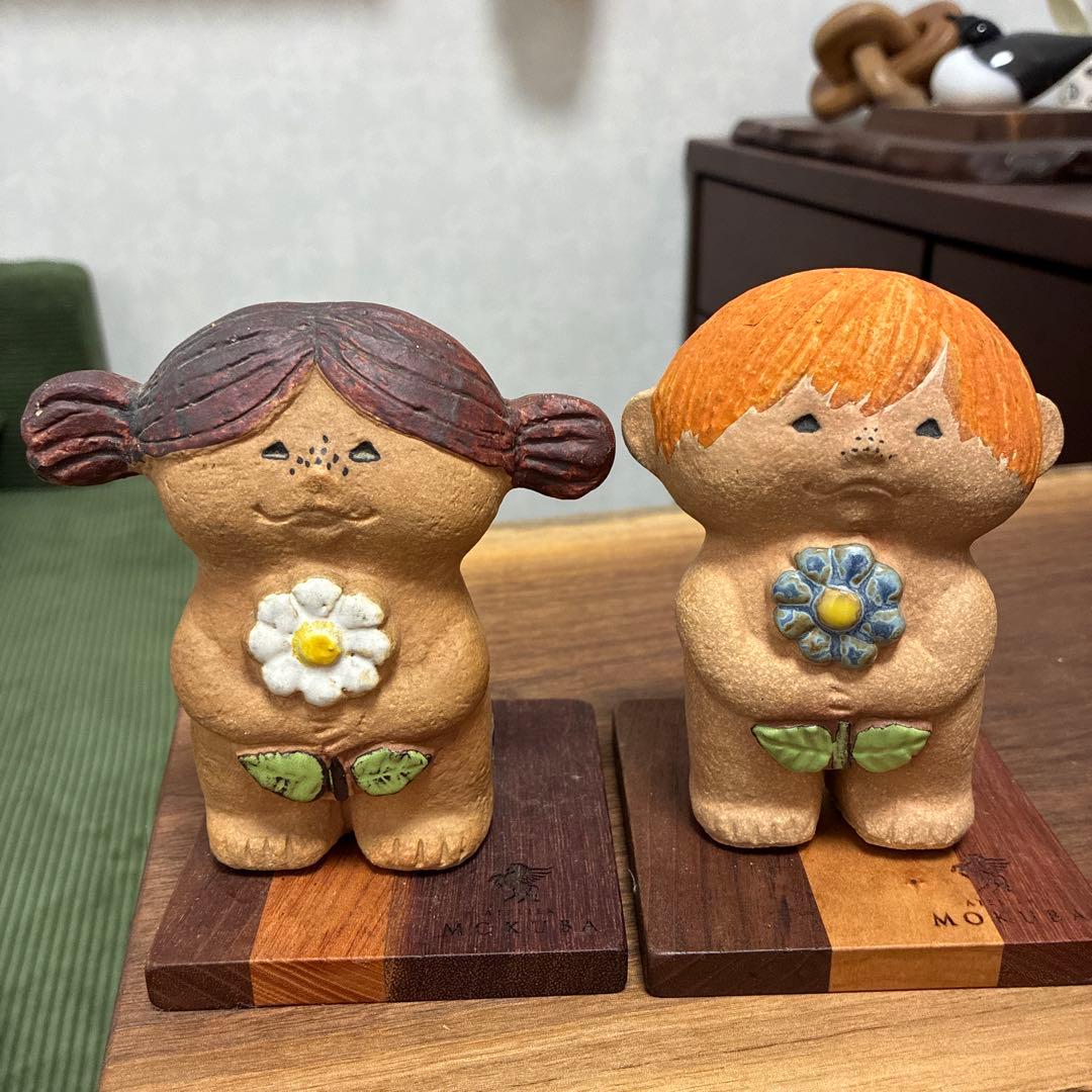 リサラーソン ヴィンテージ 置物 Adam&Eva アダムとイヴ オブジェ