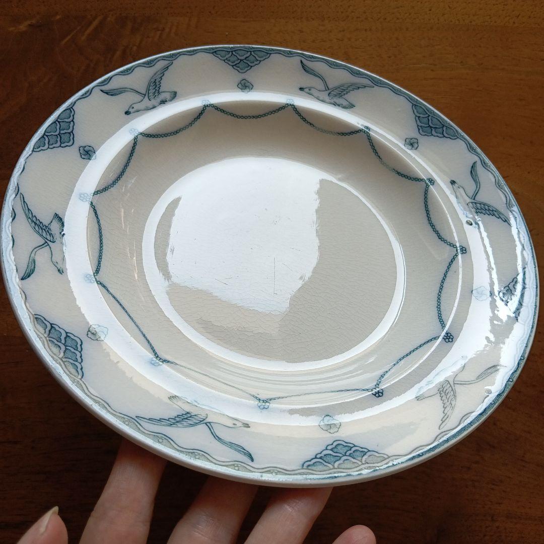 オーレスンド グスタフスベリ かもめ アンティーク 21cm スープ皿 2枚