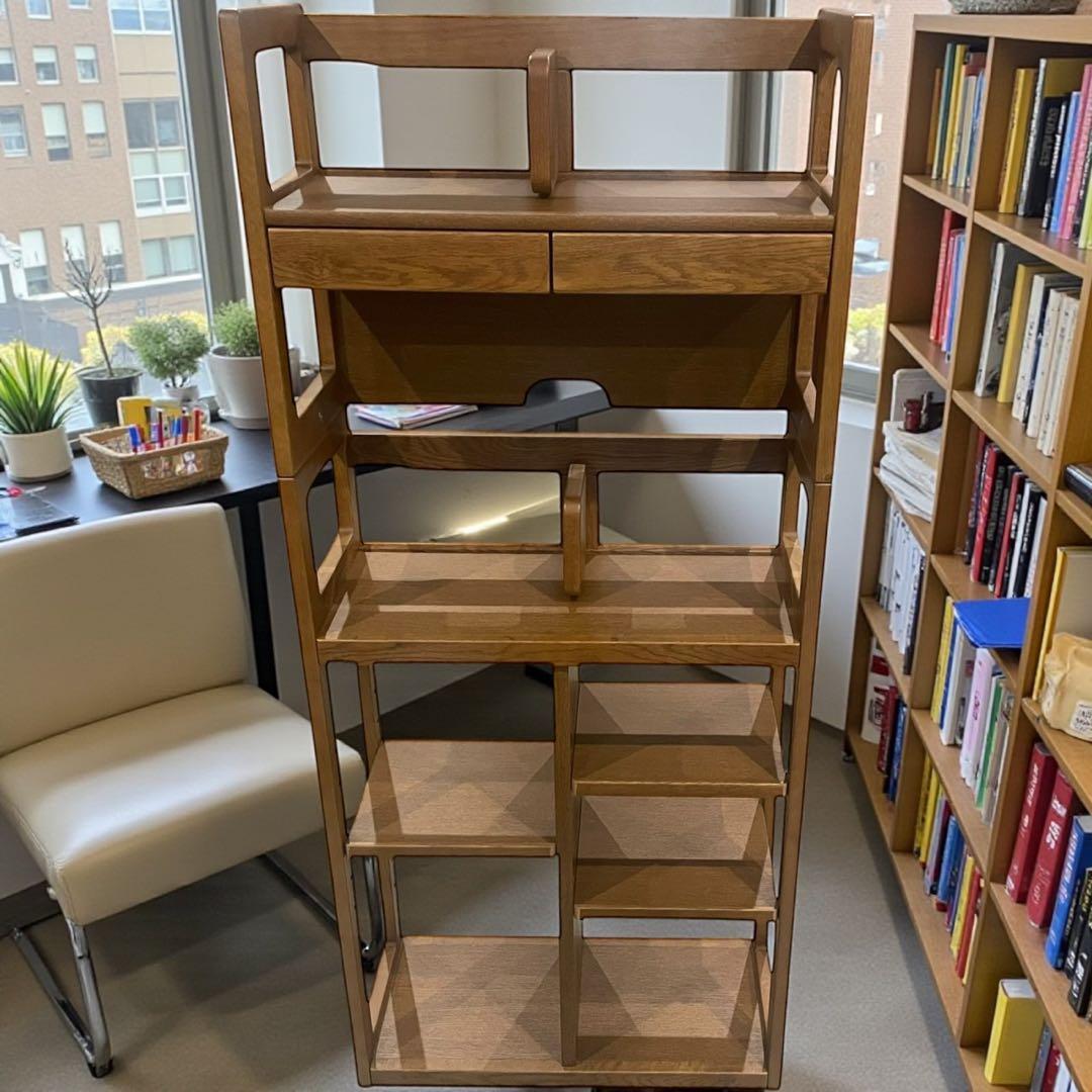 ◻︎浜本工芸 書棚 棚 本棚 ブックシェルフ ダークオーク 各地の名工房 Hamamoto kogei 浜本工芸 No.28 書棚 国産家具 無垢