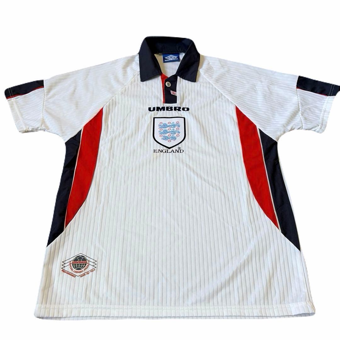 激レア】イングランド代表 1998 ホーム ユニフォーム アンブロ Lサイズ