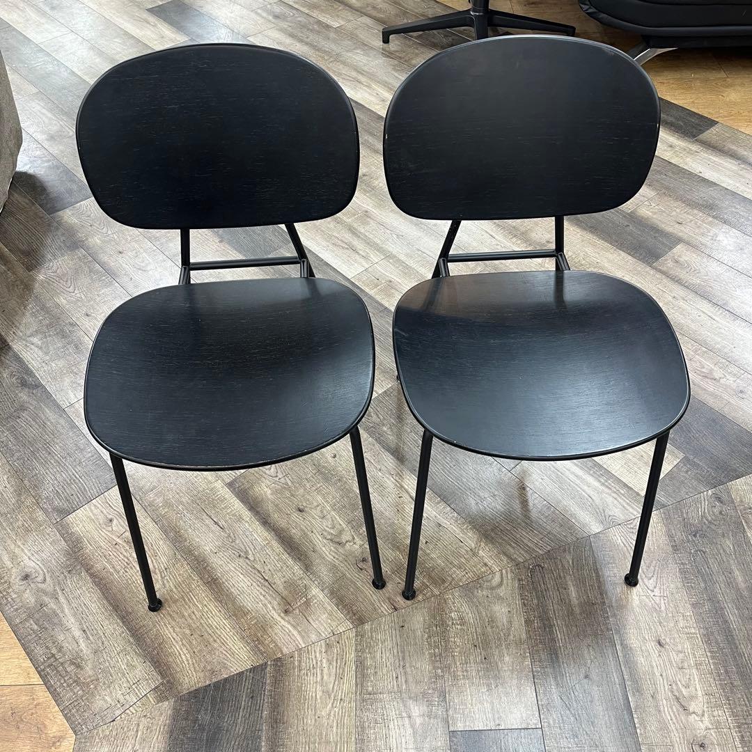 ②ASPLUND トンディーナ ダイニングチェア ブラック イタリア製 2脚