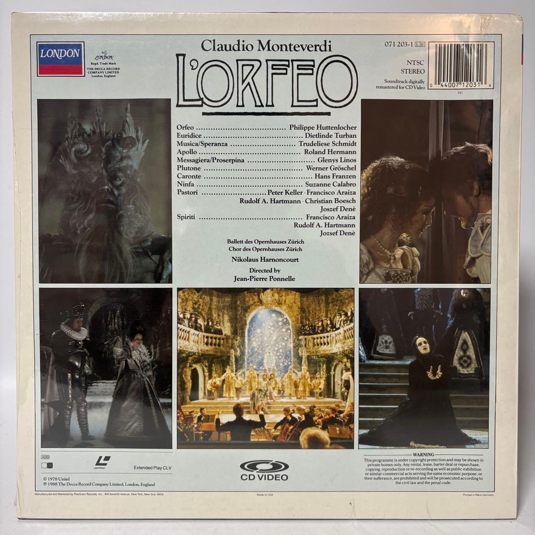 モンテヴェルディ：歌劇《オルフェオ》 ハルノンクール CD VIDEO LD