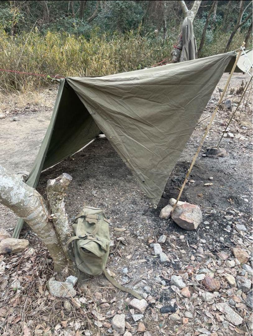 超激レア 40's US シェルターハーフ パップテント 軍幕 ビンテージ