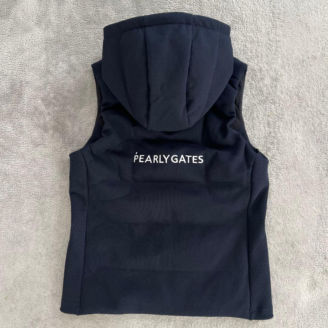 PEARLY GATES パーリーゲイツ　ダウンベスト　ジャケット　中綿　1 M パーリーゲイツ ダウンベスト 黒×グレー レディース 1(M) ゴルフウェア
