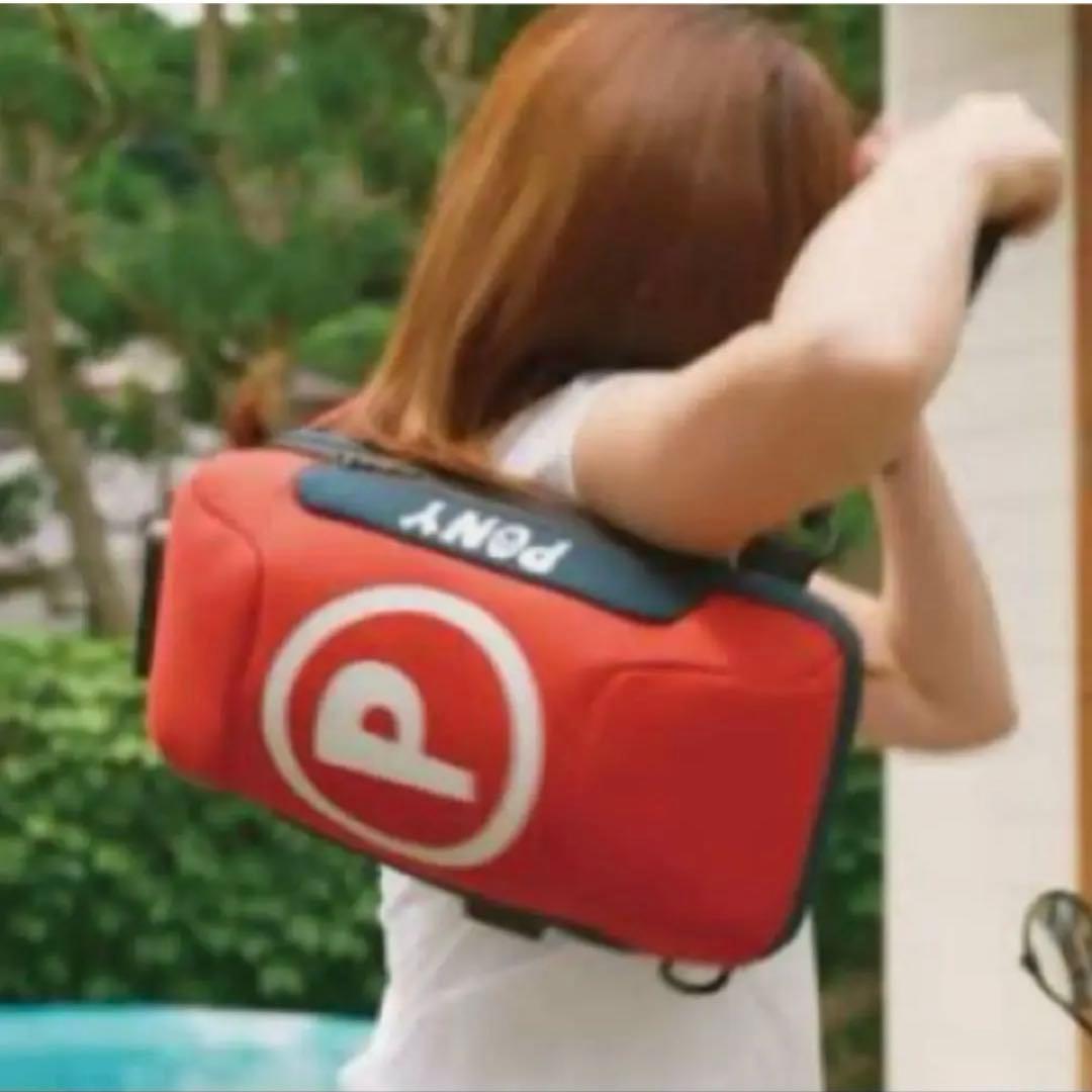 PONY 純正 ボディバッグ 完全防水 多機能 斜め掛け レッド 斜め掛けバッグ NISMO Z ボディバッグ 撥水 大容量 収納ポケット