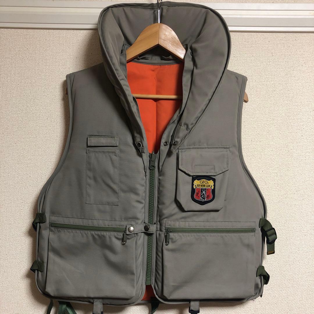 レア 希少 アシックスGTO フィッシングベスト カーキ色 メンズLサイズ