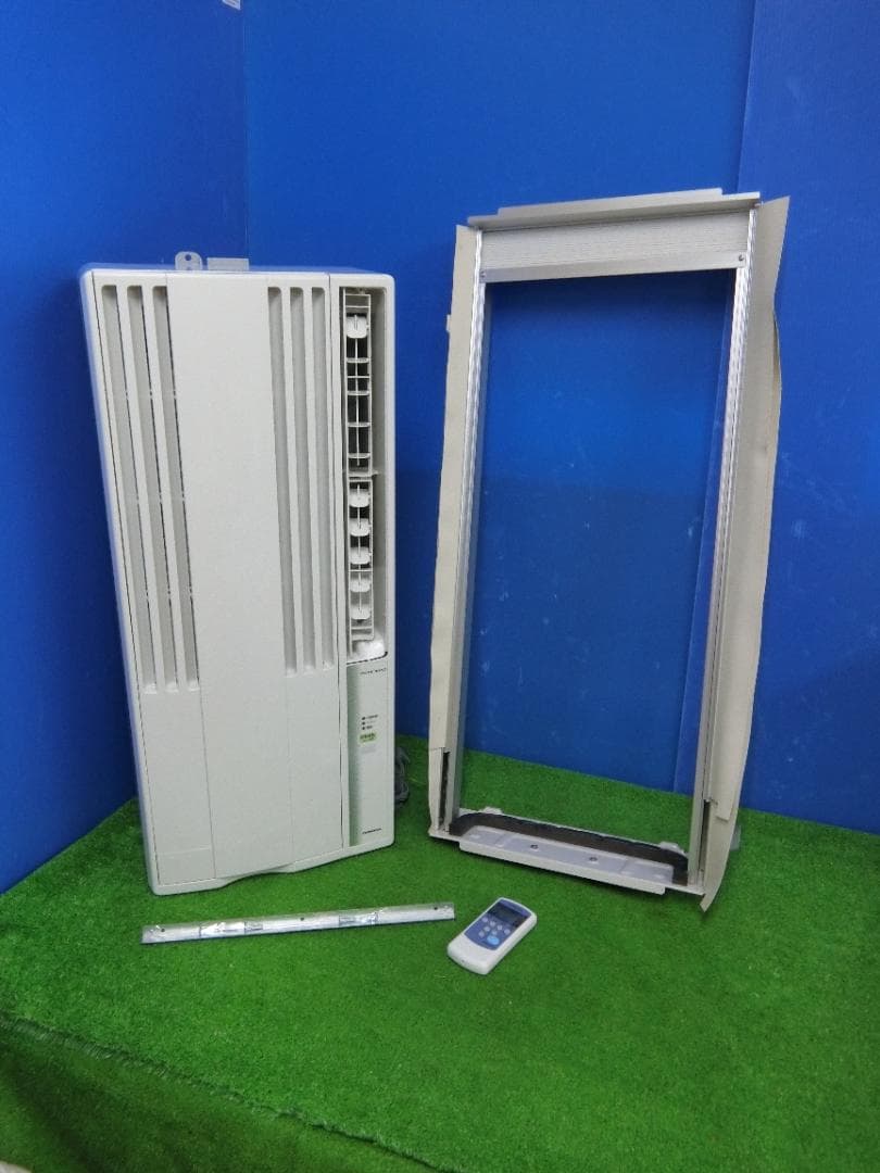 S847ヤ★コロナ窓用エアコン CW-F1622R/2022年製保証付・送料無料 Amazon | CW-F1622R-WS(シェルホワイト) リララ ウインドエアコン 窓用